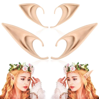 FRESHME Fairy Pixie Elf Ears - Medium and Long Style Cosplay Soft Pointed Ears R - Image 1 of 4