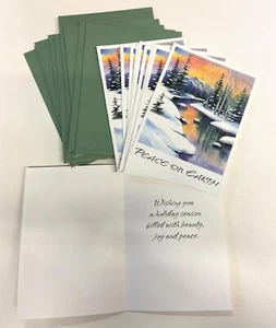 Stroke of the Heart Christmas 11 Card Set "Winter Sunset" by Jan Foss - Picture 1 of 1