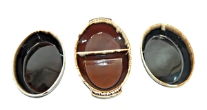 Pfaltzgraff Gourmet Brown Drip Glaze Asst'd Serving Bowls  Lot of 3  Vtg.  T1776 - Picture 1 of 24