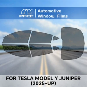 Pellicola Tinta Finestra Pretagliata Ceramica Premium per Tesla Model Y Juniper 2025 5%-70%VLT - Foto 1 di 22