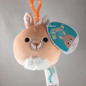 Portachiavi clip plastica Squishmallows 3,5" QUINN il canguro nuovo con etichette - Foto 1 di 5