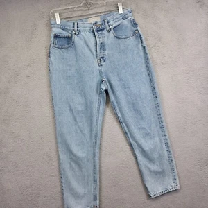 Pantalones de mezclilla Everlane para mujer 28 azules años 90 descarados algodón orgánico lavado ligero tiro alto - Imagen 1 de 14