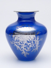 HEINRICH Porzellan porcelaine Vase antik Feinsilber Auflage silveroverlay DEYHLE