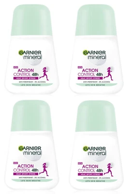 4 Garnier Mineral Action Control 48h Antiperspirant Deodorant Roll On Women  - Image 1 of 2
