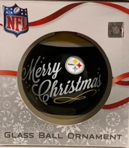 Pittsburgh Steelers Shatter Proof Single Ball Glass Christmas Ornament Football - Picture 1 of 2