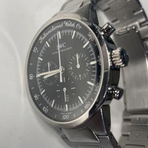 IWC GST Chronograph IW372702 Black SS Men's Watch Quartz - Picture 1 of 9