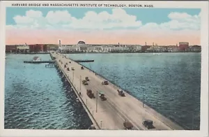 Boston Massachusetts Harvard Bridge Institute of Technology PC vintage non spedito - Foto 1 di 2