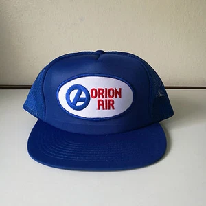 Vintage Orion Air Patch Mesh Snapback Trucker Hat Blue - Picture 1 of 6