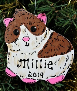 GUINEA PIG Ornament U CHOOSE NAME & YEAR Personalize CHRISTMAS Kid's Pet Holiday - Picture 1 of 1