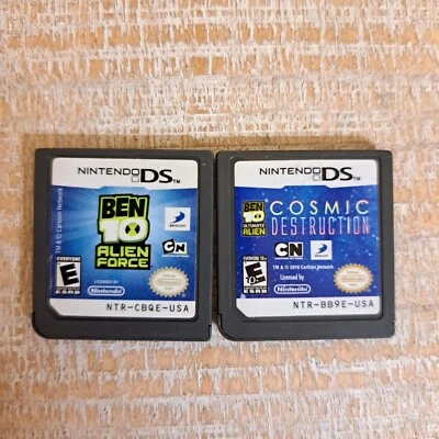 Ben 10 Alien Force & Ultimate Alien Cosmic Destruction Nintendo DS Video Games - Image 1 of 4