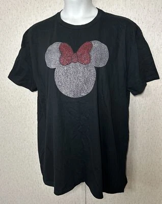 Disney Parks Womens 2XL Glitter Sequin Minnie Mouse Short Sleeve T Shirt - Image 1 of 4
