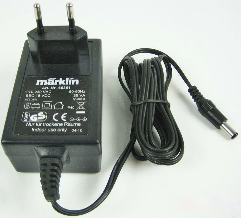MARKLIN 66361 SWITCHED MODE POWER PACK TRANSFORMER 36 VA 230 V for 60112 & 60113 - Image 1 of 1