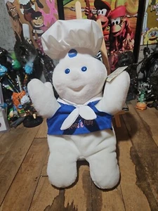 Grembiule vintage 1998 Pillsbury Doughboy peluche riggling lo rende divertente Dakin non testato - Foto 1 di 5