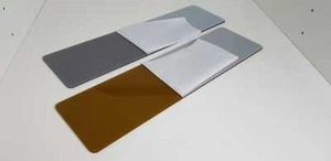 PAAR 13"" GETÖNTE KURZE Schild Showplatte Platten 3D 4D Gel vorne/hinten Auto - Bild 1 von 3