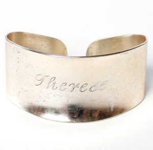 WMF Serviettenring versilbert Silberauflage um 1920 / 1950 Gravur Name Therese - Bild 1 von 3