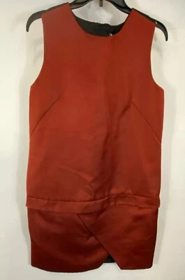 Mini Vestido Sport Max Para Mujer Rojo Cuello Redondo Sin Mangas Cremallera Trasera Talla 10 - Nuevo con Etiquetas Foto 1 de 4