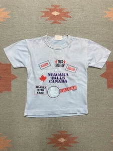 Vintage 1980s Niagara Falls t shirt Canada youth size 4 toddler cute fragile - Picture 1 of 9