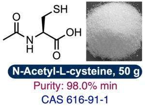 N-ACETYLCYSTEIN PULVER REIN || CAS: 616-91-1 || 50g || Reinheit: +98,0% - Bild 1 von 2