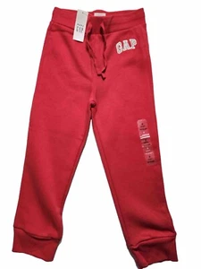 BABY GAP Red Joggers Boys 5 Years Old Toddler Pull On Drawstring Pants Kids NEW - Picture 1 of 10