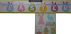 Easter Decorations "Hoppy Easter" Cut Outs And Banner (7 Pieces Total)