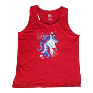 Wonder Nation Americana Unicorn Girls Graphic Racerback Tank Top, Size XXL (18) - Picture 1 of 7