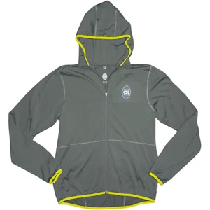 Club Ride Infinity Hoodie mit durchgehendem Reißverschluss Herren mittelgrau Kapuze Radfahren tägliche Kleidung - Bild 1 von 13