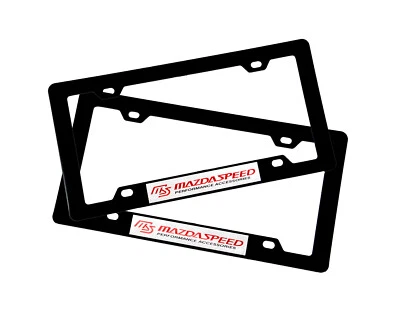 Marco de matrícula universal MAZDASPEED de metal negro 2 piezas para MAZDA  Foto 1 de 4