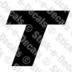 JERSEY LETTER T Vinyl Die Cut Decal Sticker - Sport Athlete Alphabet Text - A4 - Picture 1 of 2