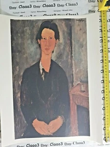 STAMPA  pittore AMEDEO MODIGLIANI ritratto di chaim soutine 1917   43X34cm - Bild 1 von 4