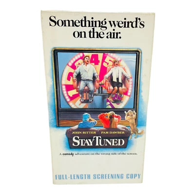 Ultra Rare Stay Tuned 1992 VHS Screening Copy Pam Dawber John Ritter Eugene Levy - Image 1 of 4