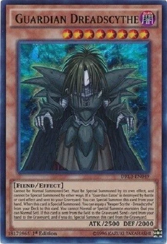 GUARDIAN DREADSCYTHE (DRL3-EN049) - YuGiOh Ultra Rare 1st Ed. Monster - Image 1 of 1