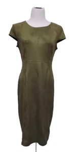 Cato Dress Women's Army Green Full Back Zipper Cap Sleeve 2 Way Sipper Size 12 - Picture 1 of 7