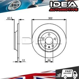 Brake Disc Rear Idea Fits Audi Allroad 2006-2011 2.7 TDi 3.0 3.1 4.2 4F0615601G - Picture 1 of 12