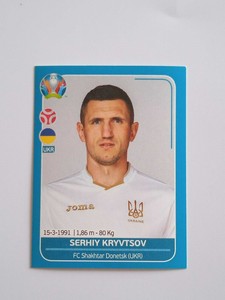 No. UKR11 Serhiy Kryvtsov Ukraine - Euro 2020 Preview Blue Panini
