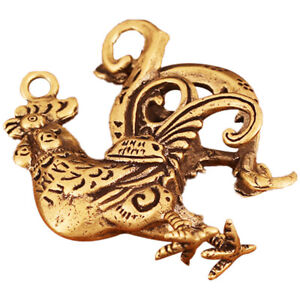  Bürodekorationen Messing-Hahn-Ornament Handgefertigte Kupfer Schlüsselanhänger