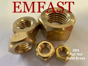 2BA Vollmutter massiv Messing Spin auf British Standard Feinmuttern - Bild 1 von 1