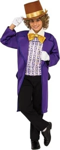 Rubie's Willy Wonka Kids Costume, Book Week, Size 7-8 Years, HAT MISSING - Picture 1 of 3