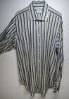 TM LEWIN CASUAL  STRIPED PATTERN  SHIRT SIZE 17.5 36 Lewin 100