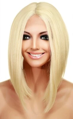 LACE FRONTLACE MIDDLE PART | ANGLED BOB | COLOR 613 |  WIG 428 -2 - Image 1 of 4