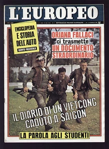 EUROPEO 9/1968 FALLACI VIETNAM MISSISSIPPI SHOWBOAT AL CAPONE PEGGY FLEMING  - Picture 1 of 1