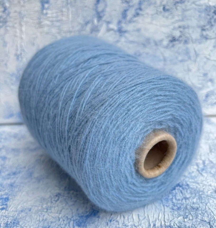 Angora Rabbit bland yarn on cone 55/35/10% Merino/Angora/PA, per 100g (3.52oz) - Image 1 of 4