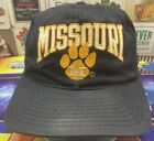 VTG University of Missouri Black Paw Print Block Snapback Hat Cap NCAA For Resto