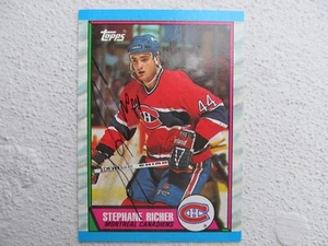 Montreal Canadiens Stephane Richer Signed Autographed 1989-90 Topps Mint - Picture 1 of 1
