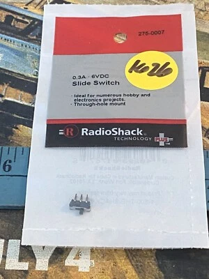 RadioShack 275-0007: 0.3A • Interruptor Deslizante 6VDC Nuevo en Paquete Enviado a EE. UU. Foto 1 de 4