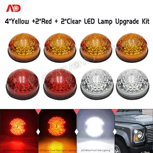 For Land Rover Defender 90/110 Complete 73MM 8PCS LED Lights Lamps Upgrade Kit - Foto 1 di 8