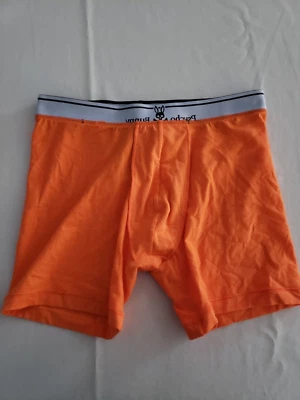 Calzoncillos boxer PSYCHO BUNNY para hombre PEQUEÑOS NUEVOS SIN ETIQUETAS ALGODÓN MODAL ELASTANO NARANJA Foto 1 de 4