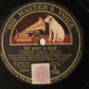 12" 78 RPM-Florence Austral-The Night Is Calm/Inflammatus/HMV D1506 - Picture 1 of 4