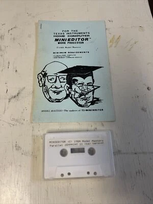 Rare Minieditor 1984 Model Masters Parallel Joyprint II TI 99/4a Tape New NOS - Image 1 of 4