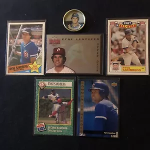 ⚾️Ryan(HOF)Sanberg🪅Very🔥RARE 🥛🍼MetalCap+5 Great🃏s All In🔥💎Mint💎1st$25🎊 - Picture 1 of 13