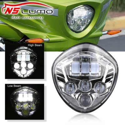 Faro LED cromado para motocicleta Victory Cross Country Kingpin Vegas Hammer Foto 1 de 4